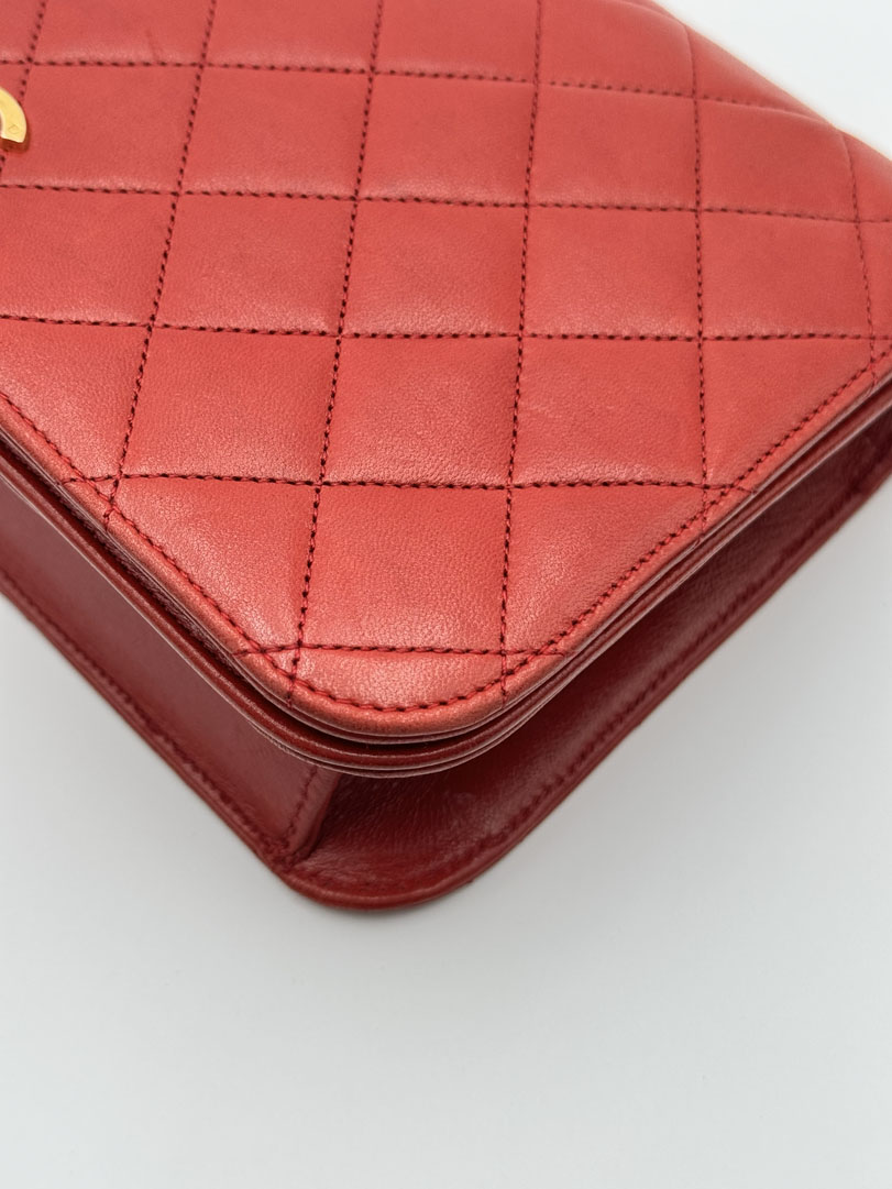 Chanel Single Flap Bag Red - Image 6