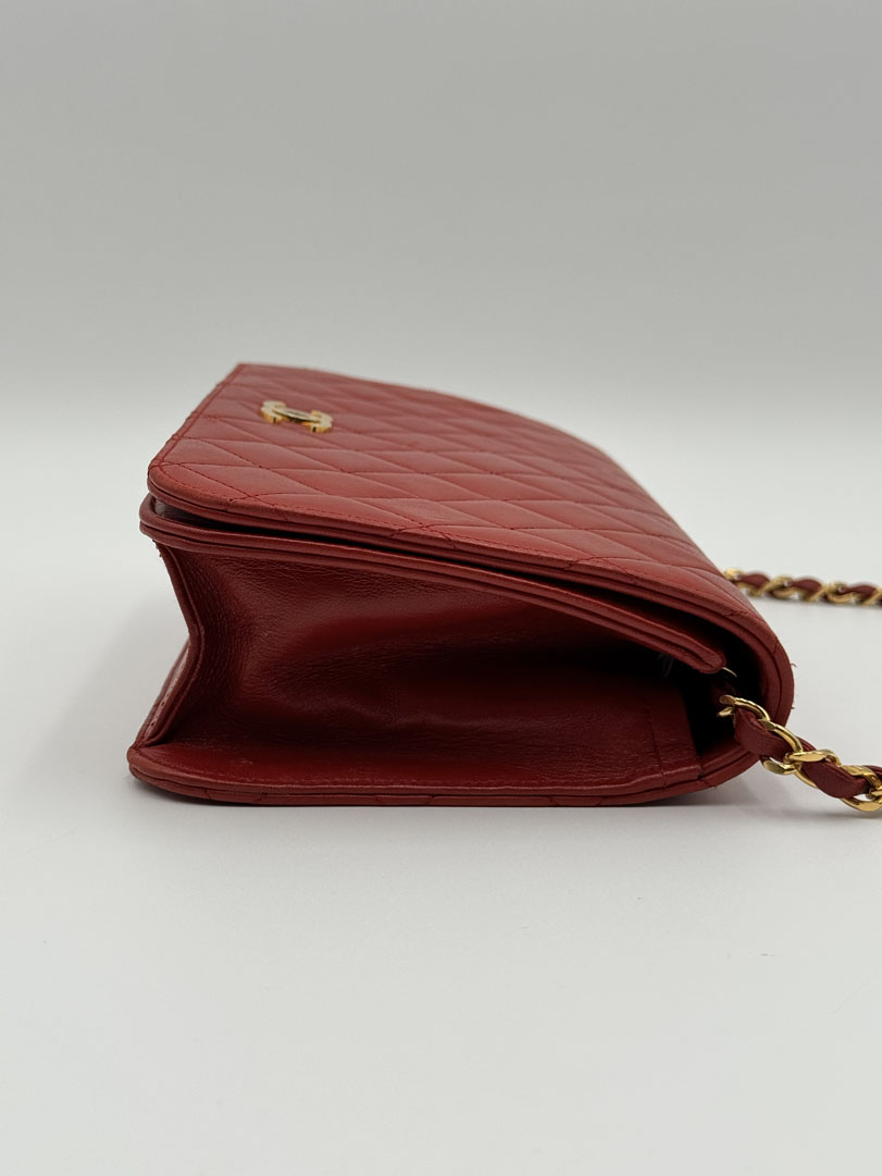 Chanel Single Flap Bag Red - Image 5