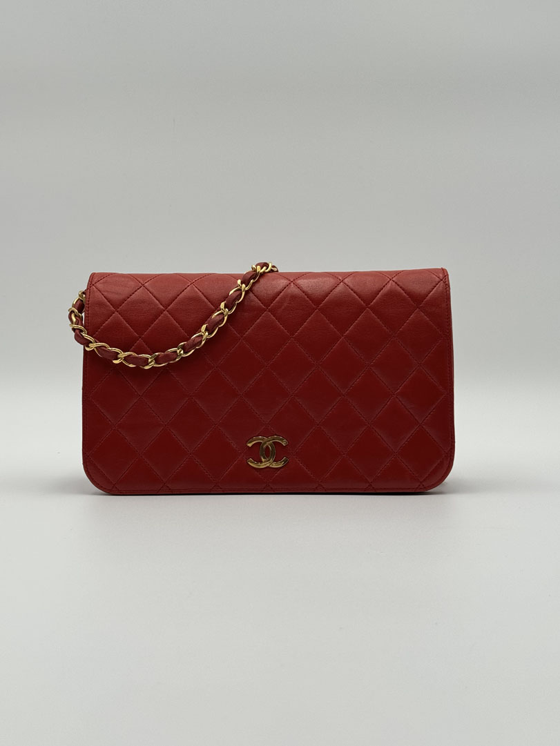 Chanel Single Flap Bag Red - Image 2