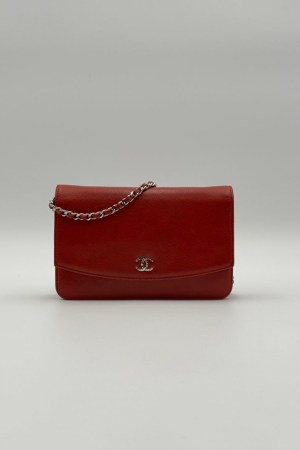 Chanel Wallet on Chain Red