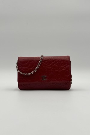 Chanel Wallet On Chain Red