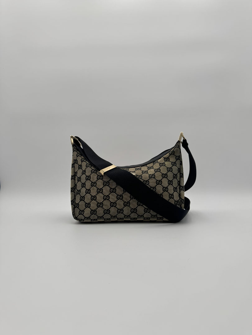 Gucci Grey GG Canvas Crossbody Bag