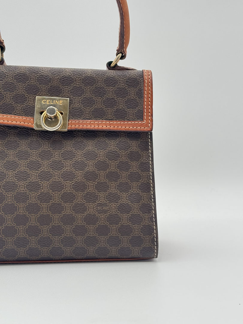 Celine Macadam Canvas Hand Bag - Image 5