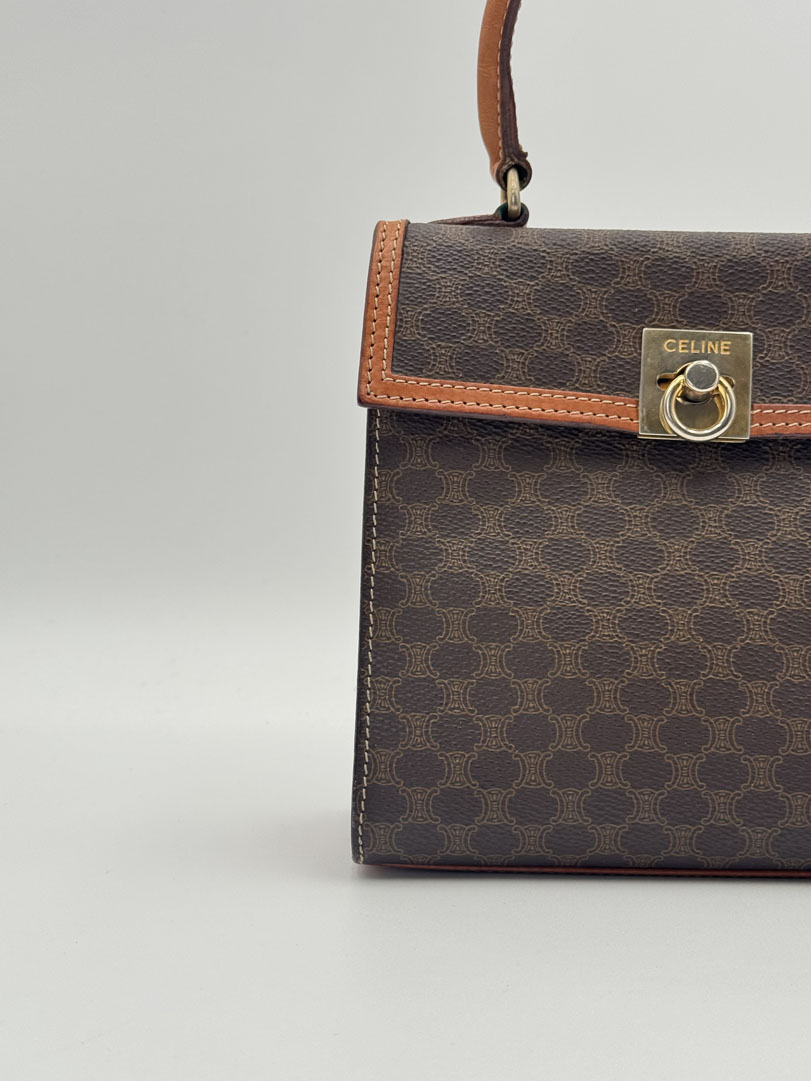 Celine Macadam Canvas Hand Bag - Image 4