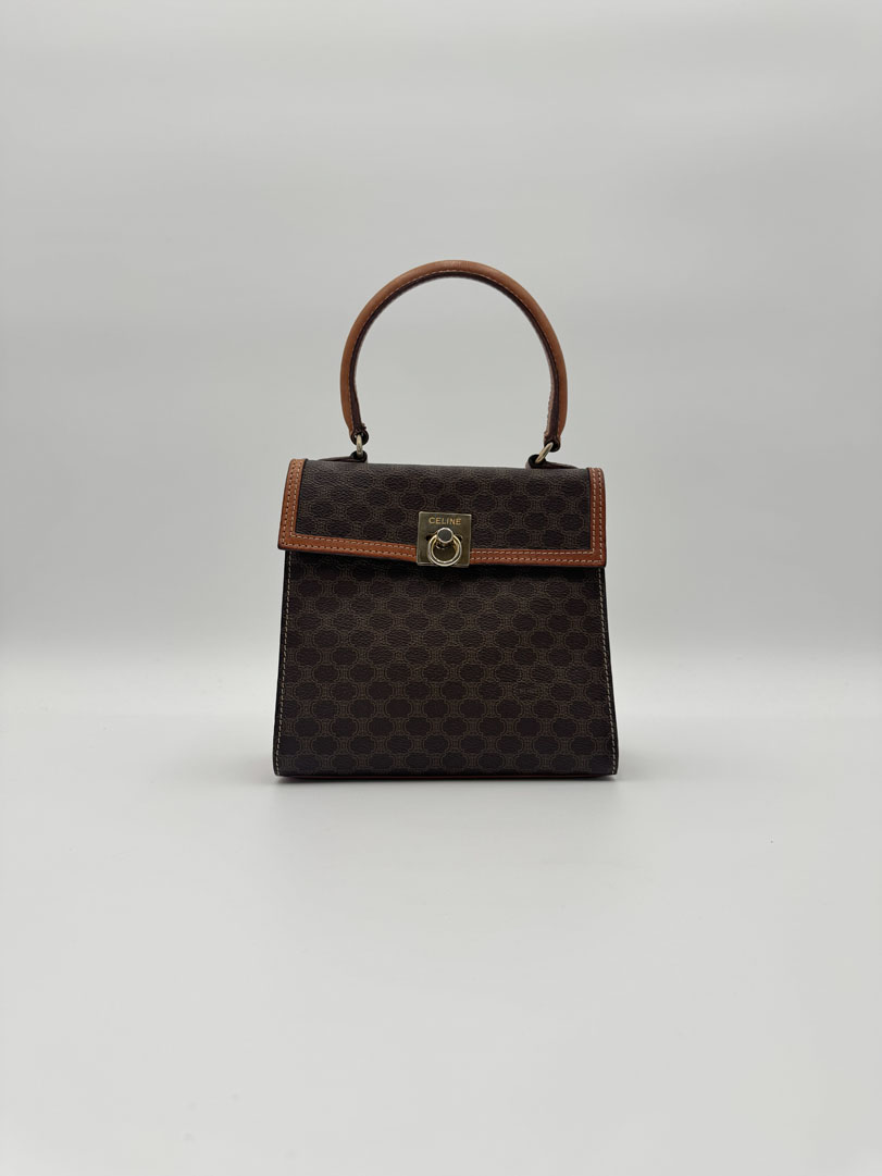 Celine Macadam Canvas Hand Bag