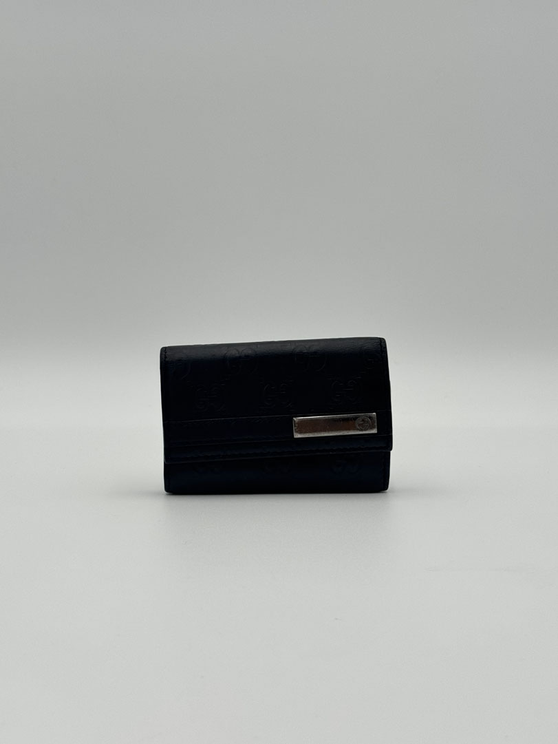 Gucci Black Leather Key Holder
