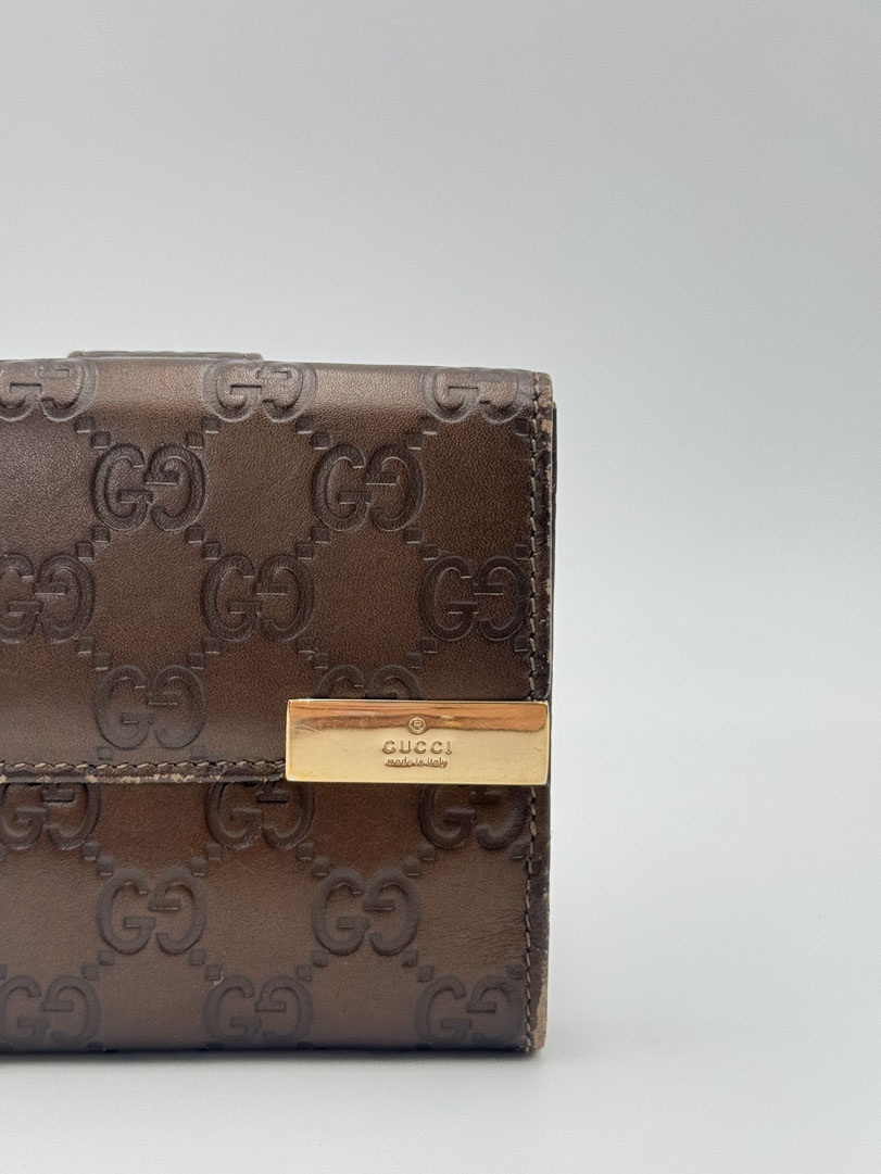 Gucci Brown GG Leather Wallet - Afbeelding 3