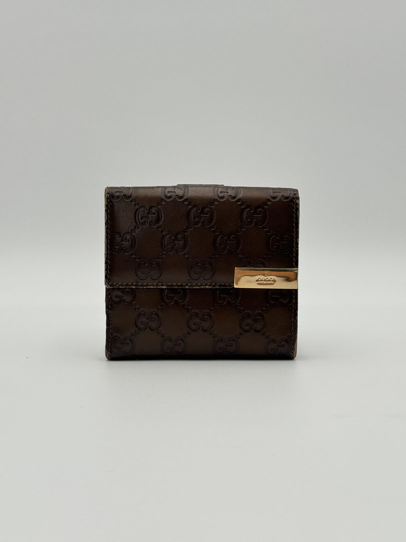 Gucci Brown GG Leather Wallet