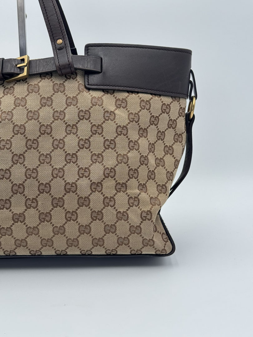 Gucci GG Canvas Belted Tote Bag - Afbeelding 8