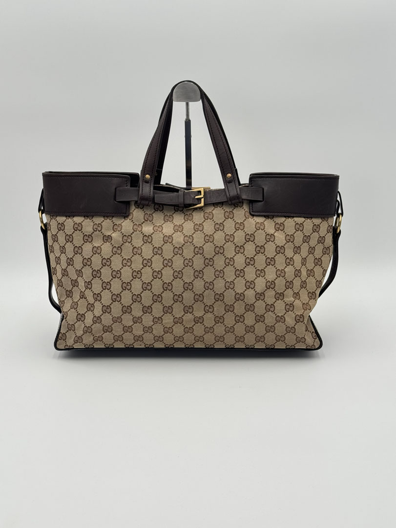 Gucci GG Canvas Belted Tote Bag - Afbeelding 6