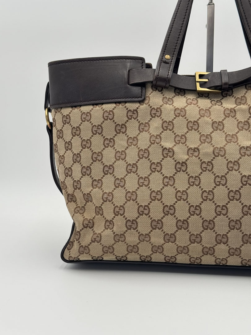 Gucci GG Canvas Belted Tote Bag - Afbeelding 4