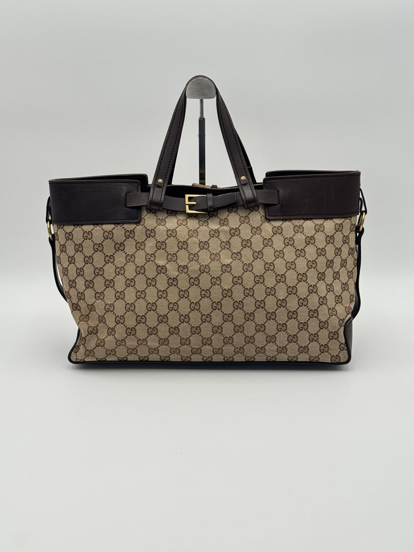Gucci GG Canvas Belted Tote Bag