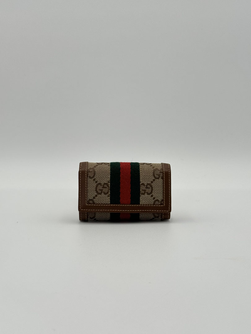 Gucci GG Canvas Sherry Line Key Case