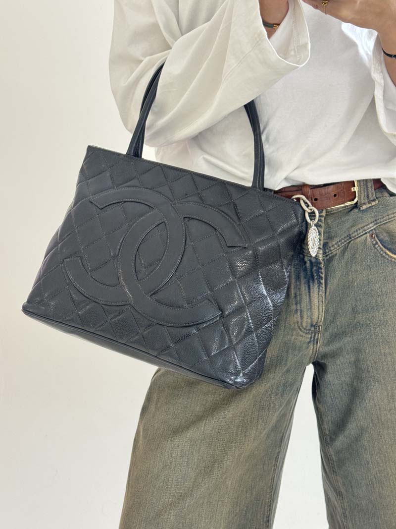 Chanel Medallion Tote Caviar