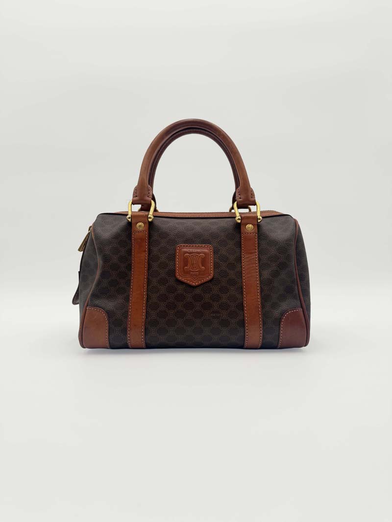 Celine Macadam Canvas Boston Bag