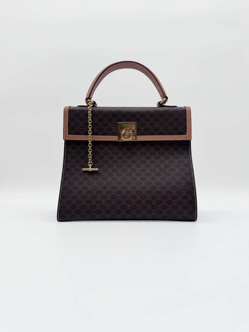 Celine Macadam Canvas Hand Bag