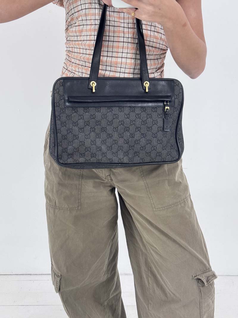 Gucci GG Canvas Shoulder Bag Black - Afbeelding 3