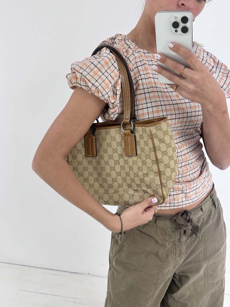 Gucci GG Canvas Tote Bag Beige - Afbeelding 2