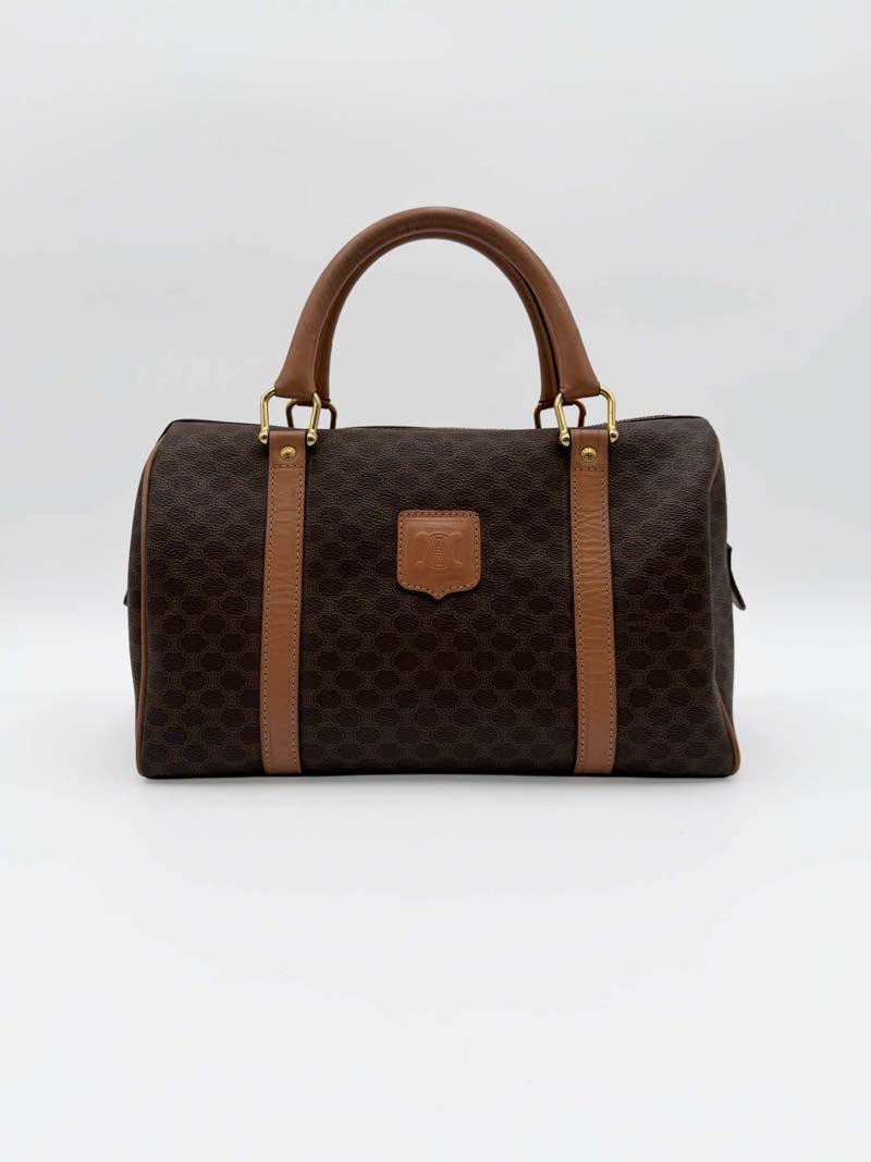 Celine Macadam Canvas Boston Bag