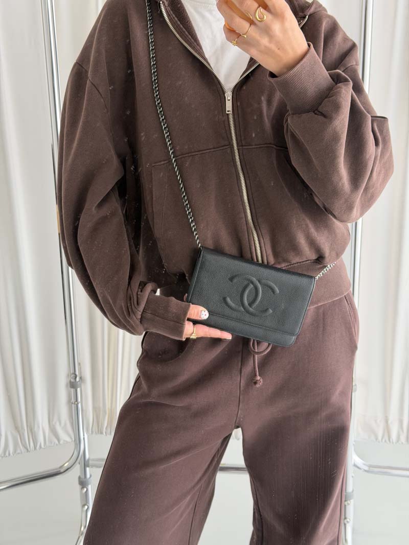 Chanel Coco Chain Wallet Caviar Leather - Afbeelding 3