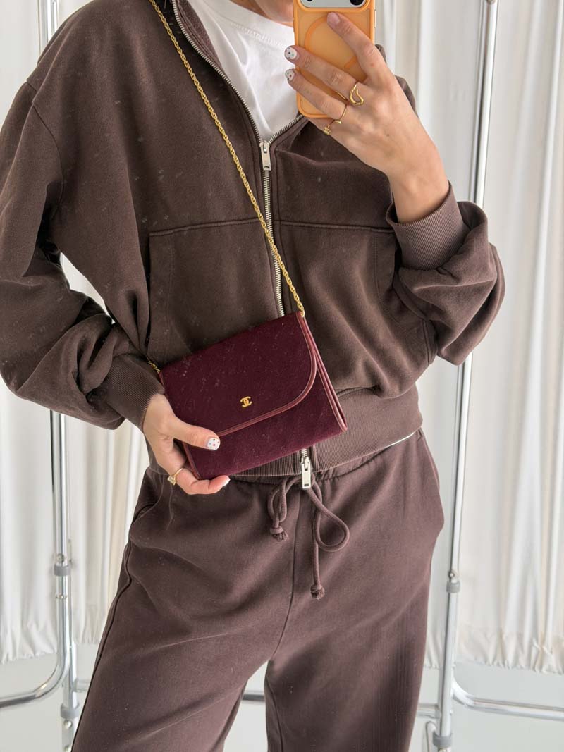 Chanel Mini Crossbody Burgundy - Image 4