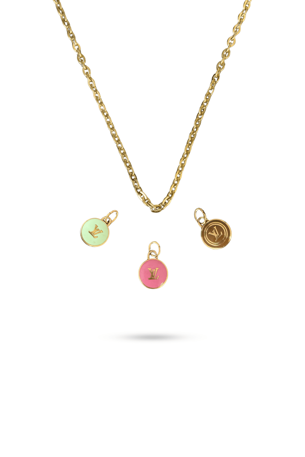 Reworked Louis Vuitton LV Charm Necklace | Rolo Chain