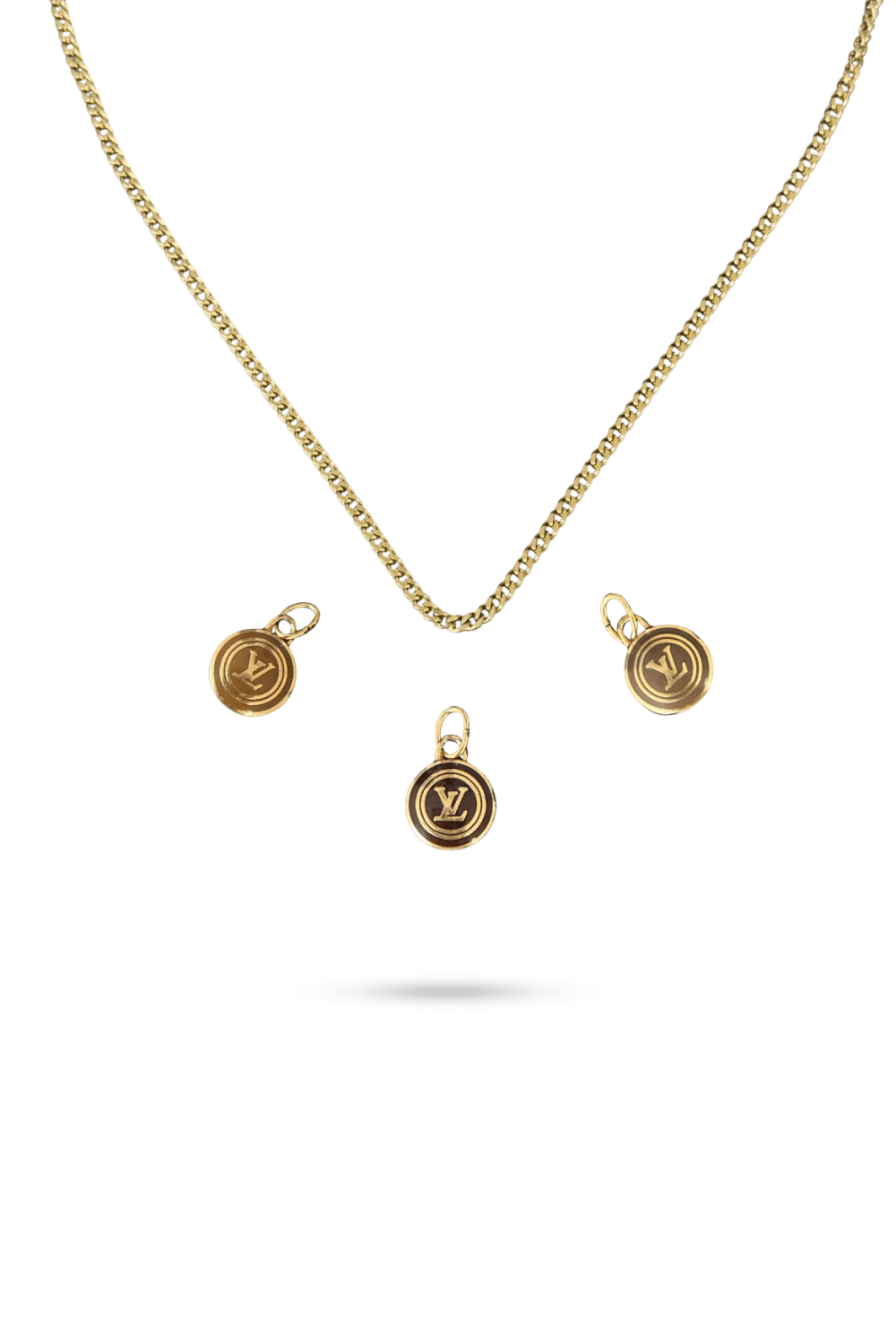 Reworked Louis Vuitton LV Charm Necklace | Flat chain