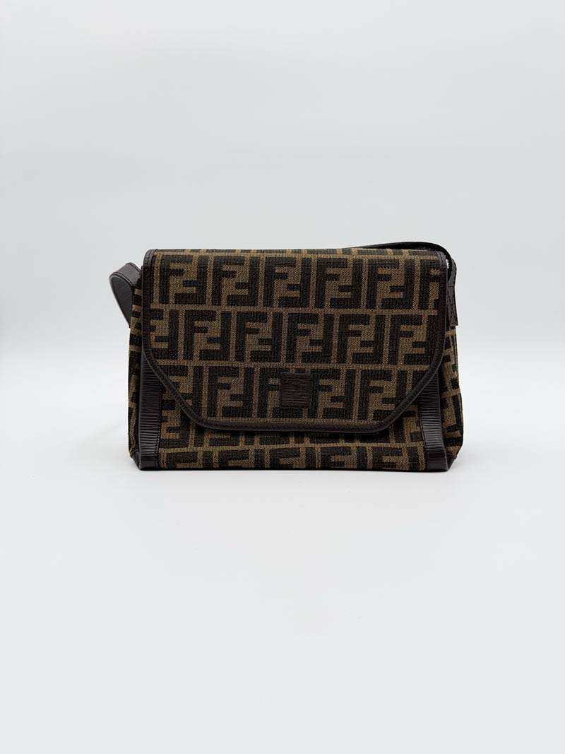 Fendi Zucca Canvas Shoulder Bag