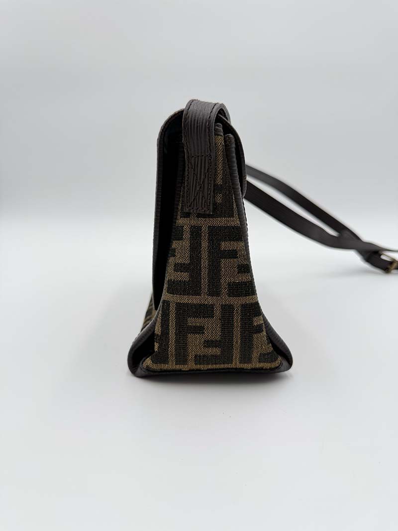 Fendi Zucca Canvas Shoulder Bag - Afbeelding 9