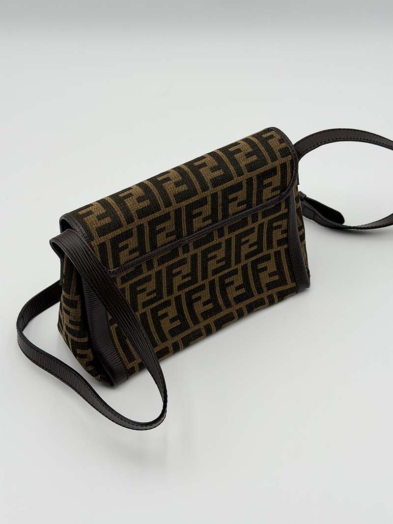 Fendi Zucca Canvas Shoulder Bag - Afbeelding 5