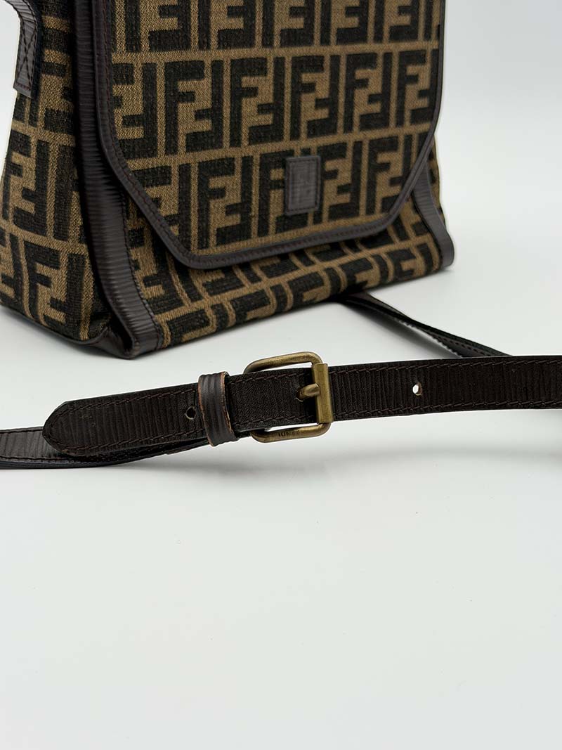 Fendi Zucca Canvas Shoulder Bag - Afbeelding 4