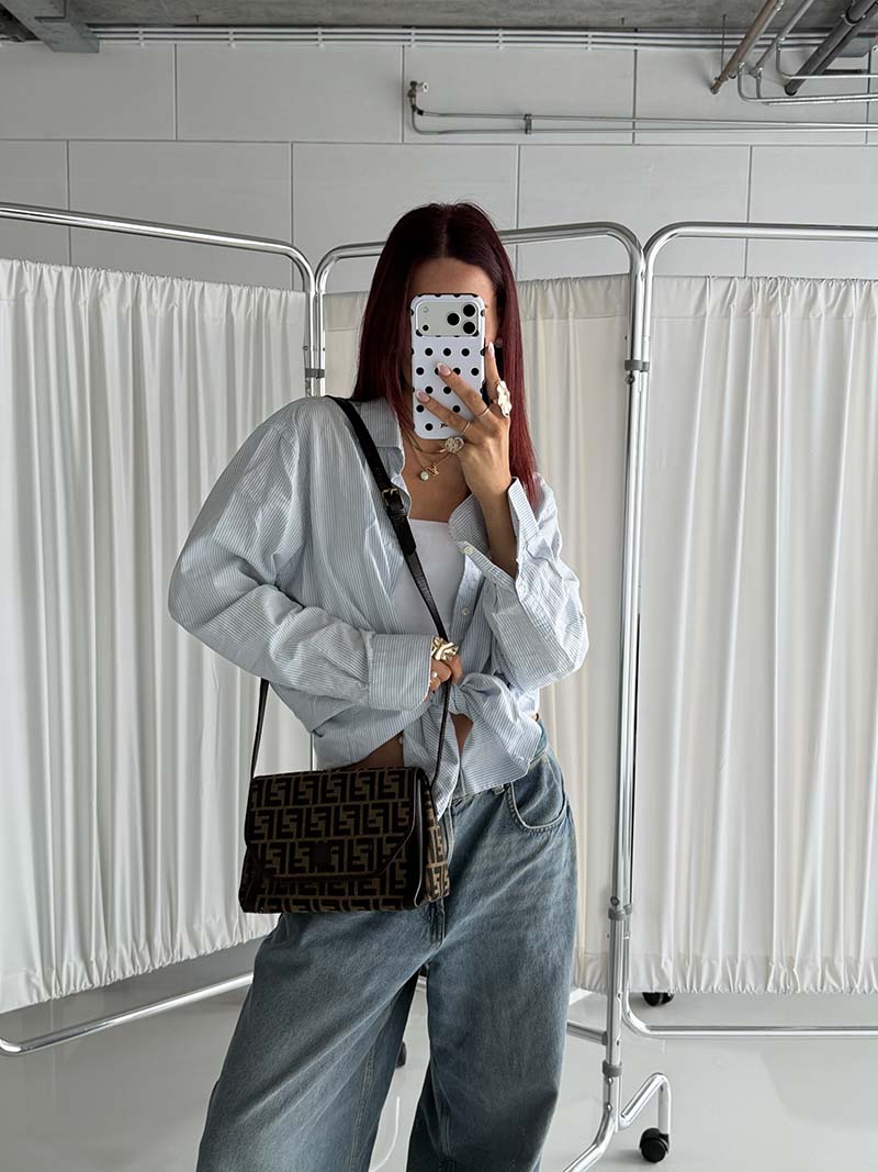 Fendi Zucca Canvas Shoulder Bag - Afbeelding 2