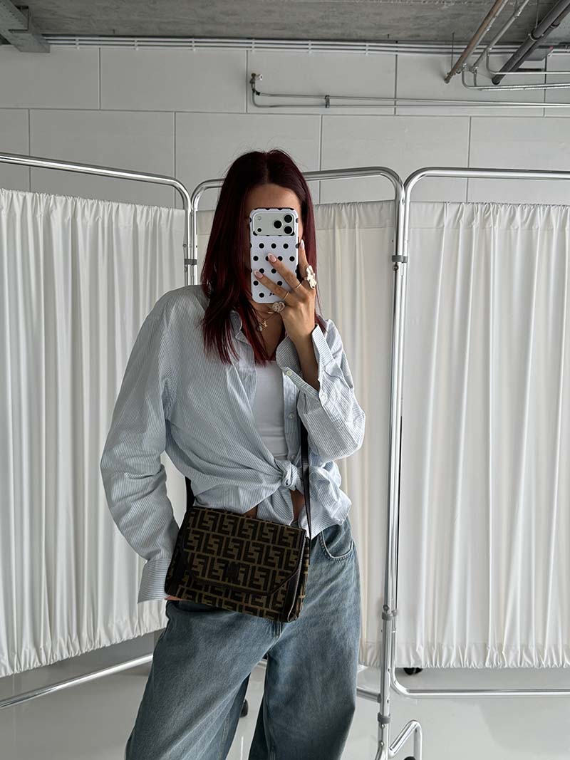 Fendi Zucca Canvas Shoulder Bag - Afbeelding 3