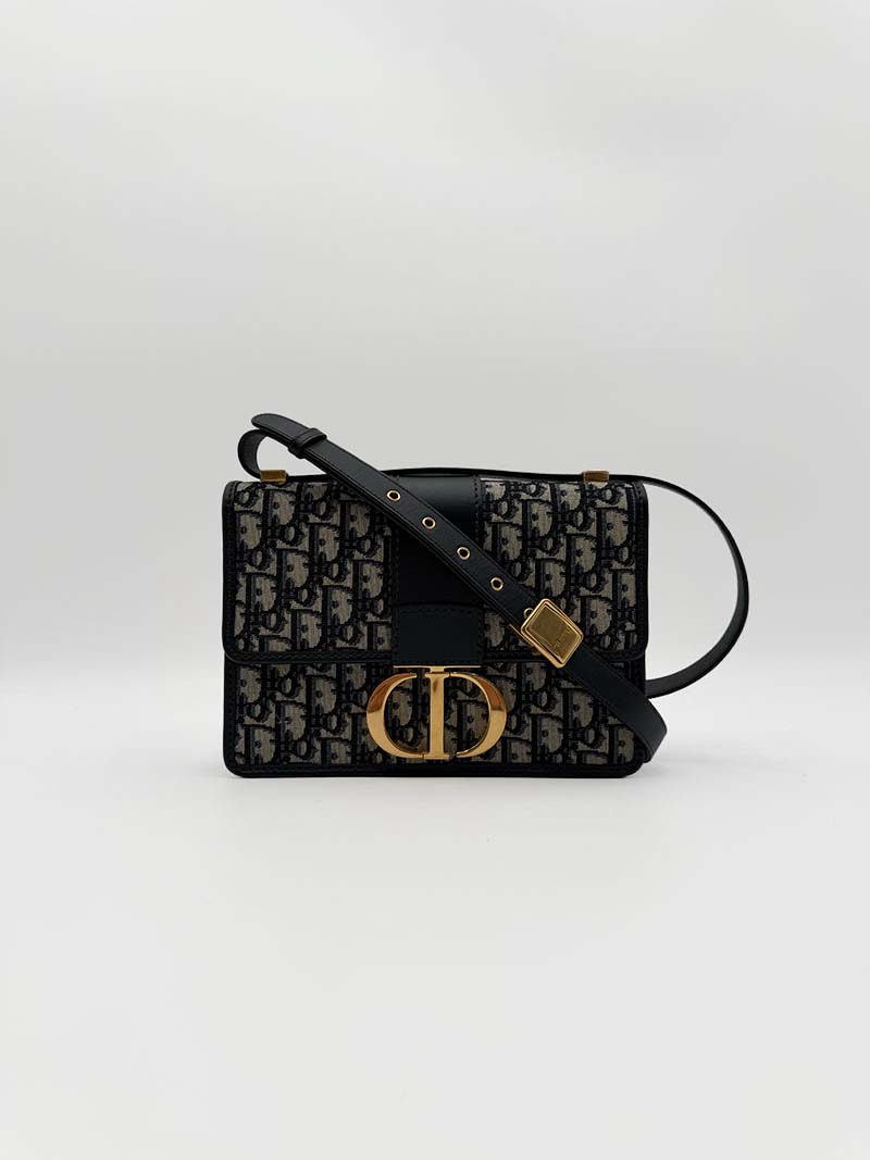 Christian Dior Montaigne Blue Oblique Jacquard