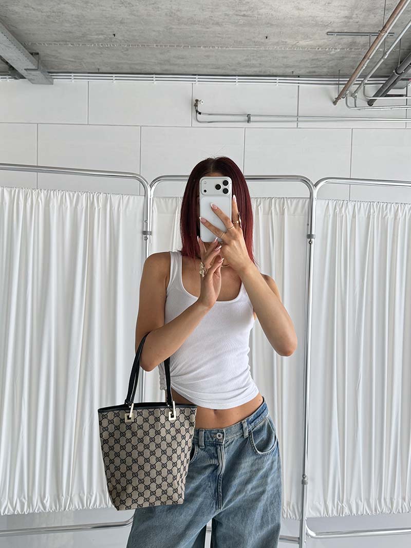 Gucci Grey Mini Tote Bag - Afbeelding 2