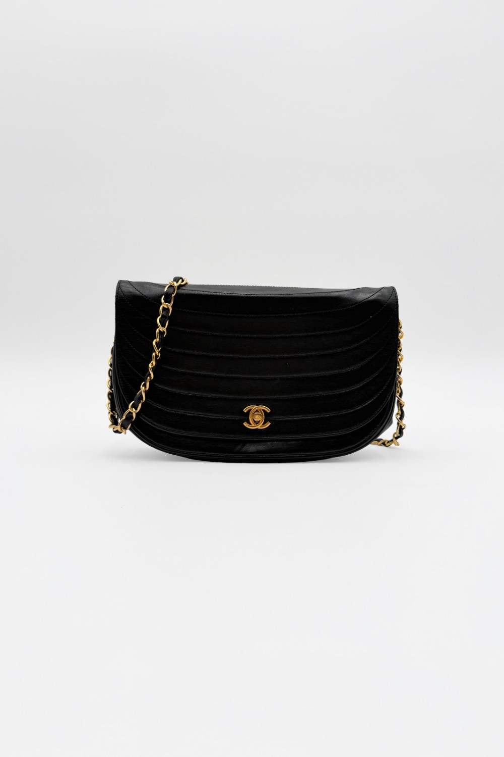 Chanel Half Moon Lambskin Leather