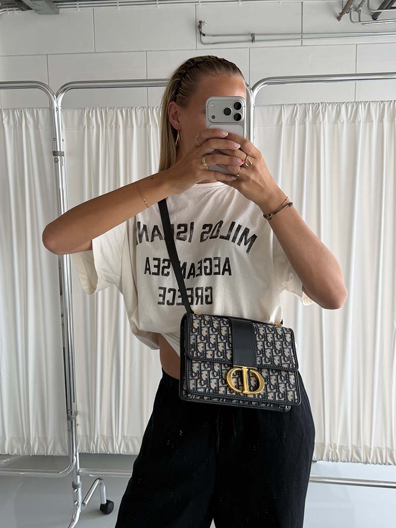 Christian Dior Montaigne Blue Oblique Jacquard - Image 2