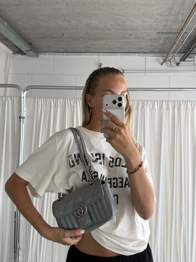 Gucci Marmont Matelasse Small Grey - Afbeelding 2