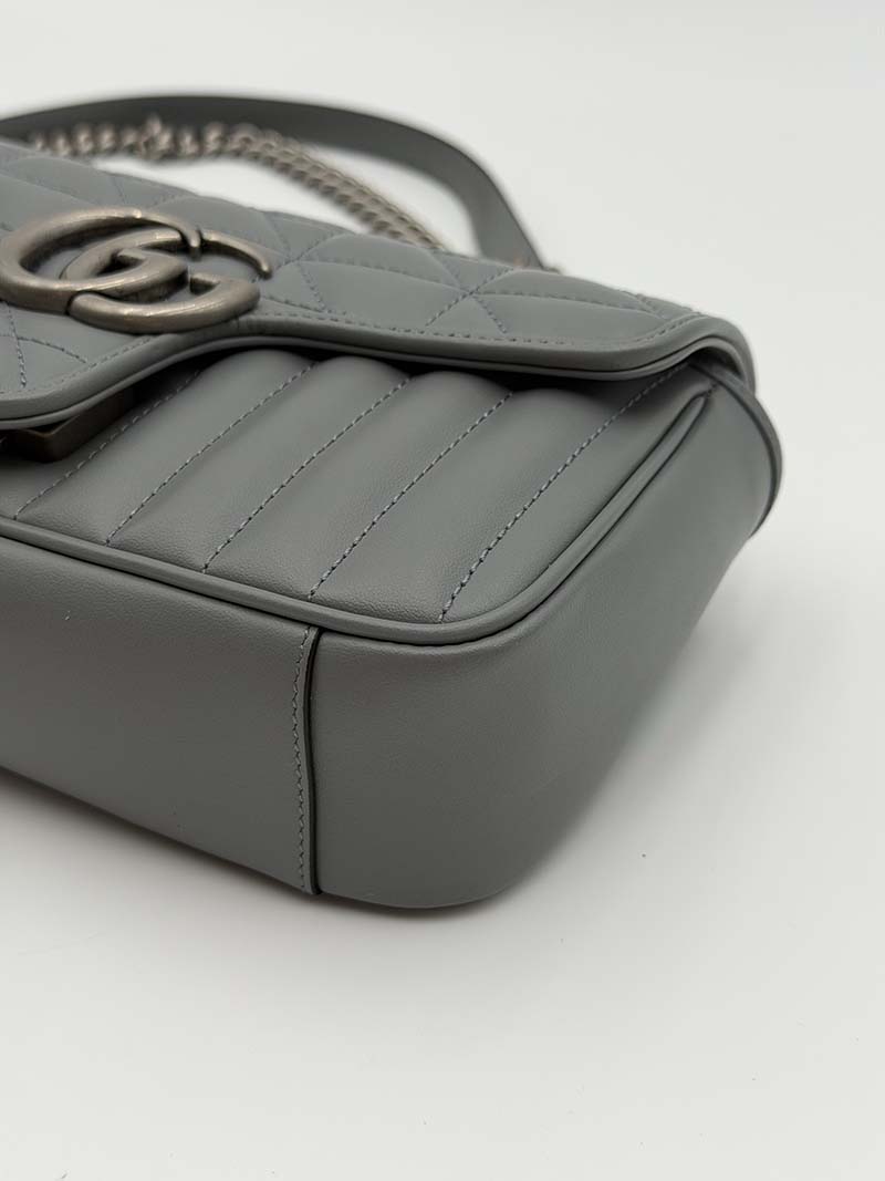 Gucci Marmont Matelasse Small Grey - Afbeelding 10