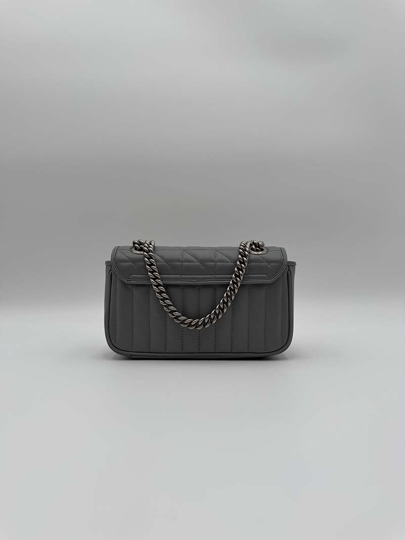Gucci Marmont Matelasse Small Grey - Afbeelding 6
