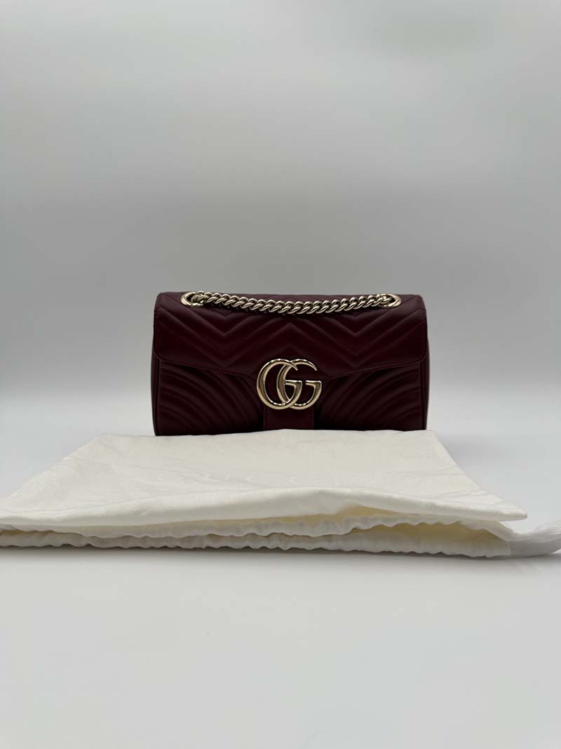 Gucci Marmont Small Burgundy - Afbeelding 13