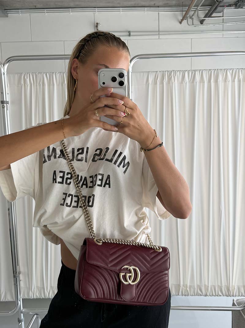 Gucci Marmont Small Burgundy - Afbeelding 3