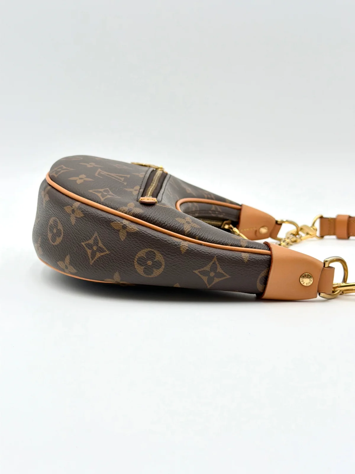 Brown Monogram Canvas Louis Vuitton Loop shoulder bag with gold-tone hardware
