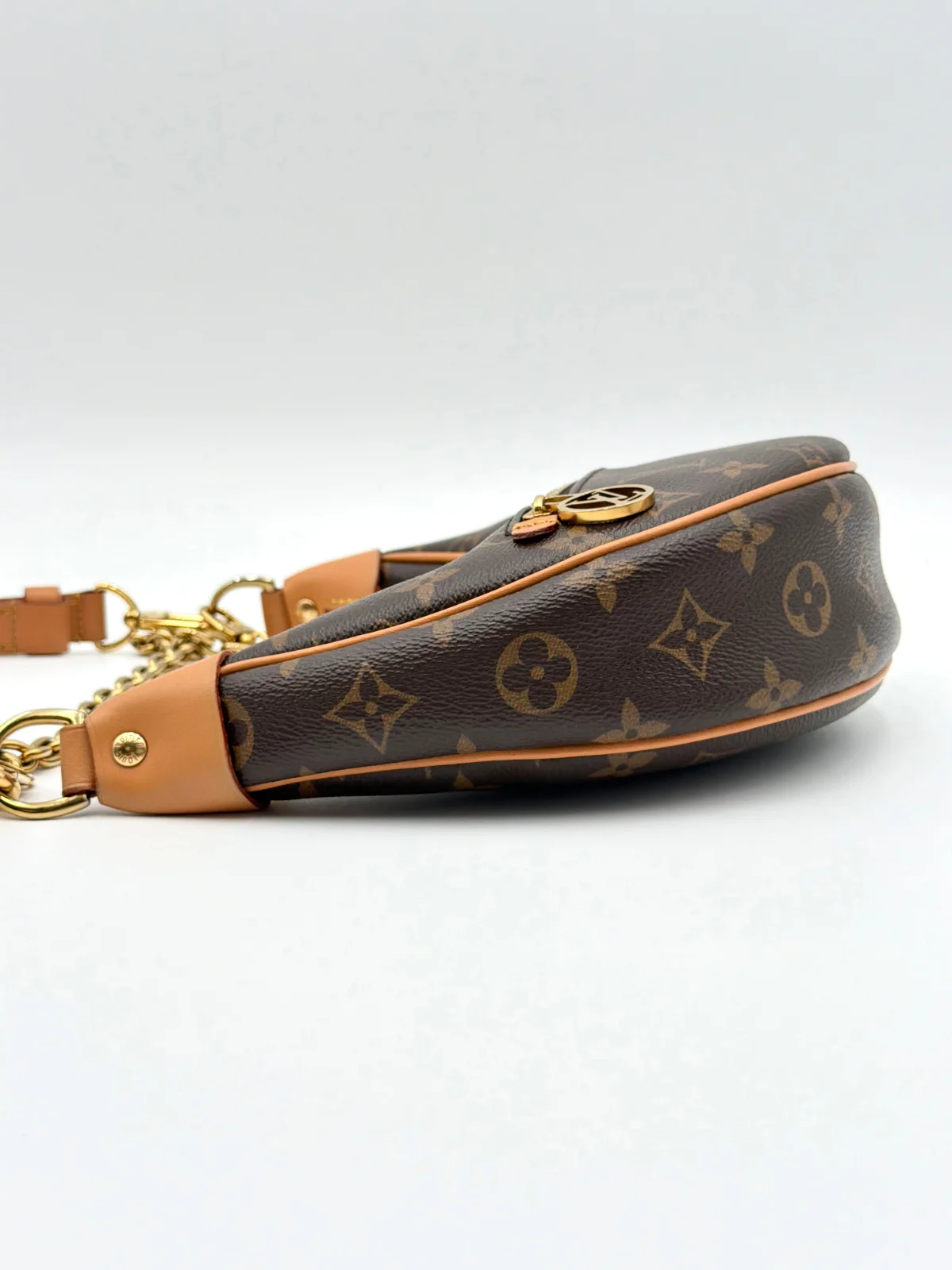 Brown Monogram Canvas Louis Vuitton Loop shoulder bag with gold-tone hardware