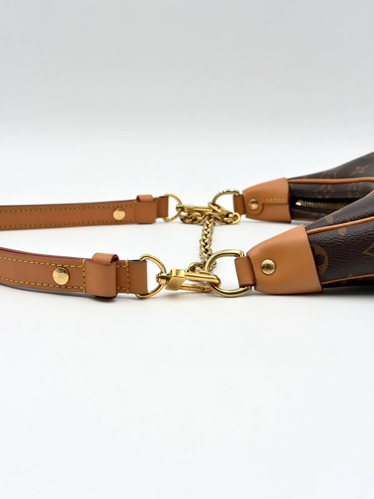 Brown Monogram Canvas Louis Vuitton Loop shoulder bag with gold-tone hardware